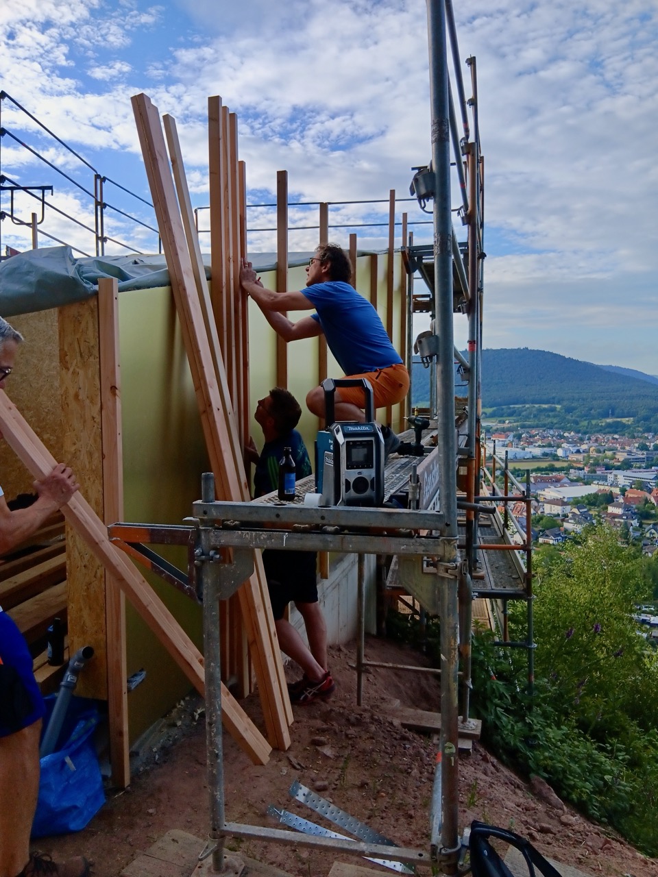 Arbeiten an der Außenverkleidung