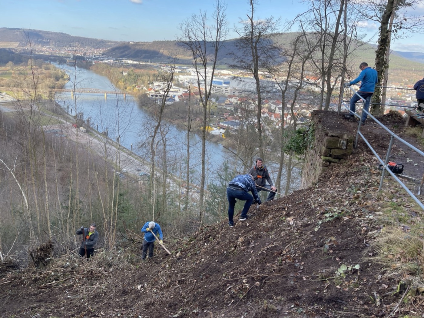 Rodungsaktion am Bismarckturm durch die Lechnerfreunde